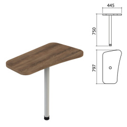 Стол приставной "Приоритет", 797х445х750 мм, лагос, (КОМПЛЕКТ)