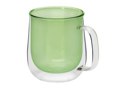Кружка с двойными стенками «Ubud», Цвет зеленый прозрачный