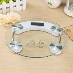 Весы напольные стеклянные круглые электронные Personal Scale PH-2015A (до 180 кг)