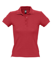 Рубашка поло женская People 210, красная, S–XXL