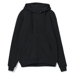 Толстовка на молнии с капюшоном Siverga Heavy 2.0, черная, XS–5XL