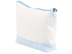 Косметичка хлопковая «Cotton», Цвет белый/голубой