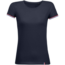Футболка женская Rainbow Women, темно-синяя с ярко-синим, S–3XL