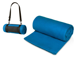 Плед «Нежность» с ремешком на плечо, Цвет синий