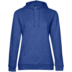 Толстовка с капюшоном женская Hoodie, ярко-синий меланж, XS–XXL