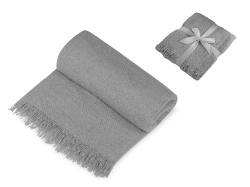 Плед акриловый «Mohair», Цвет серый