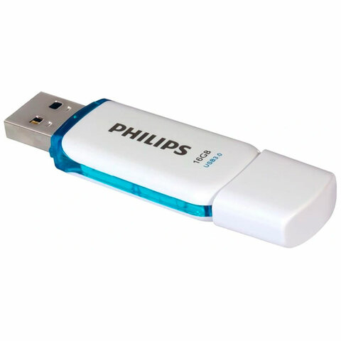 Флеш-диск 16 GB PHILIPS SNOW, разъем USB 3.0, синий, FM16FD75B/97