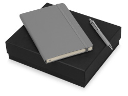 Подарочный набор Moleskine Hemingway с блокнотом А5 и ручкой, Цвет серый