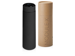 Вакуумный термос «Module X» с индикатором температуры и медной изоляцией, 500 мл, крафтовый тубус, Цвет черный