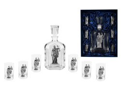 Набор со штофом «Юридический», Цвет прозрачный, серебристый