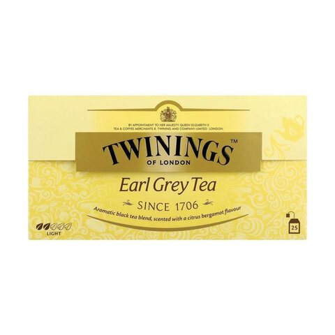 Чай TWININGS "Earl Grey" черный с бергамотом, 25 пакетиков в конвертах по 2 г, БРИТАНИЯ, 12002