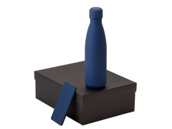 Подарочный набор «COLOR IT» с термобутылкой и повербанком, Размер 5000 mAh, Цвет темно-синий