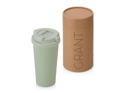 Вакуумная термокружка «Grant», soft-touch, тубус, Цвет зеленый оливковый