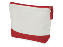 Косметичка хлопковая «Cotton», Цвет белый/красный