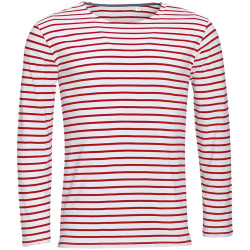 Футболка мужская Marine Men, белая с красным, S–XXL