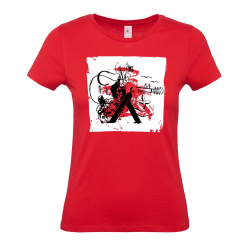 Футболка женская Carmen and Carwoman, красная, S–XL