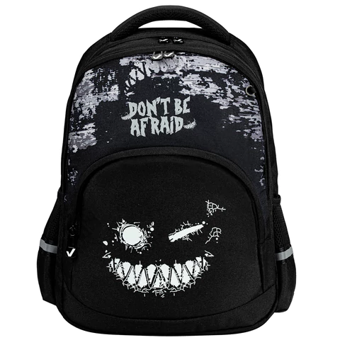 Рюкзак BRAUBERG SOFT, 2 отделения, 3 кармана, "Don't be afraid", СВЕТЯЩИЙСЯ, 40х31х15 см, 271364