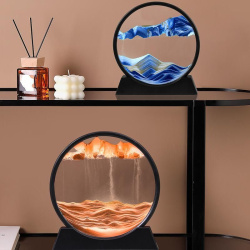 Песочная картина 18 см./ Картина - антистресс, 3D на подставке / Выбор цвета