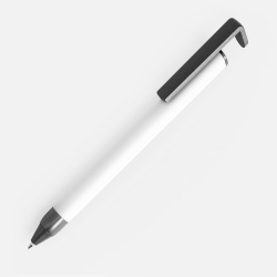 Ручка шариковая Standic с подставкой для телефона, белая, 14,5х1,5 см