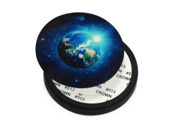 Беспроводное зарядное устройство «Sketch» с закаленным стеклом, Цвет черный