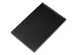 Блокнот А5 в пластиковой обложке, Цвет черный