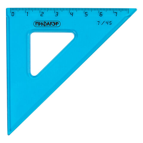 Набор чертежный малый ПИФАГОР (линейка 16 см, 2 треугольника, транспортир), неоновый, европодвес, 210625