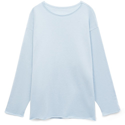 Лонгслив унисекс Siluetti Fuori, светло-голубой, S/M, L/XL