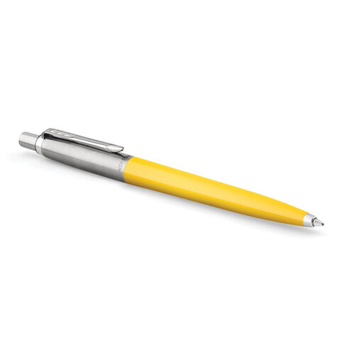 Ручка шариковая PARKER "Jotter Orig Yellow", корпус желтый, нержавеющая сталь, блистер, синяя, 2076056