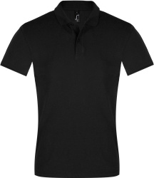 Рубашка поло мужская Perfect Men 180 черная, S–3XL