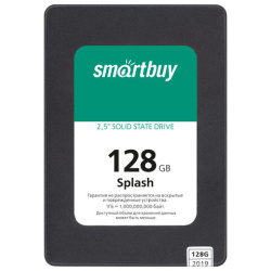 Твердотельный накопитель SSD SMARTBUY Splash 128GB, 2,5", SATA III, черный, SBSSD-128GT-MX902-25S3