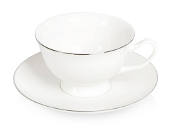 Чайная пара «Preston», Цвет белый, серебристый