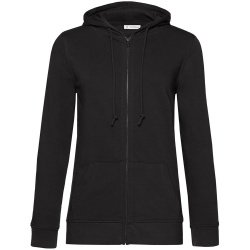 Толстовка на молнии с капюшоном женская BNC Inspire (Organic), черная, XS–XXL