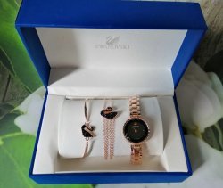 Комплект Swarovski! (Часы, кулон, браслет)
