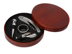 Набор аксессуаров для вина «Fabrizio», Цвет коричневый/серебристый