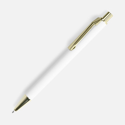 Ручка шариковая Lobby Soft Touch Gold, белая, 14,5х1 см