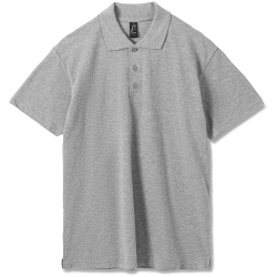 Рубашка поло мужская Summer 170, серый меланж, XS–XXL