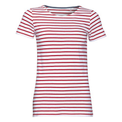 Футболка Miles Women белая с красным, XS–XXL