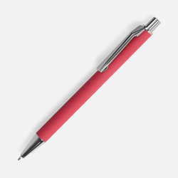 Ручка шариковая Lobby Soft Touch Chrome, красная, 14,5х1 см