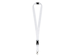 Ланъярд под сублимацию с карабином, межуровневым замком и замком обрыва, 2 см, Цвет белый