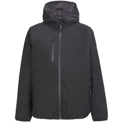 Куртка софтшелл с капюшоном мужская Falcon Men, черная, S–4XL
