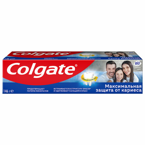 Зубная паста 100 мл COLGATE "Свежая мята", защита от кариеса, с фторидом и кальцием, 7891024149102