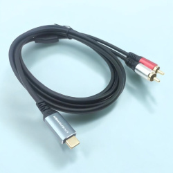 Кабель Аудио Premium H263 Type-C на 2RCA / Универсальный и качественный