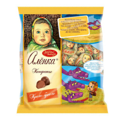 Конфеты шоколадные КРАСНЫЙ ОКТЯБРЬ "Аленка", крем-брюле, купол, 250 г, пакет, КО08238