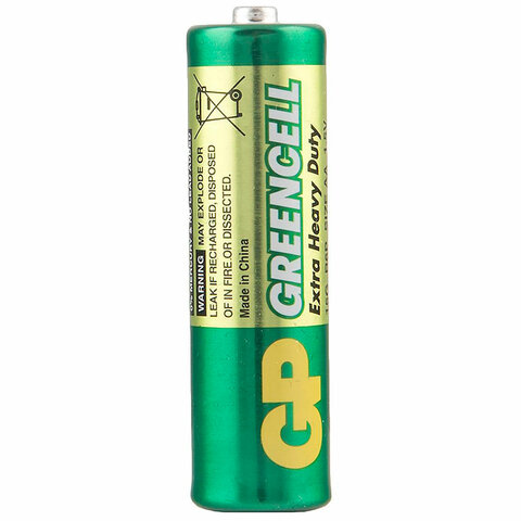 Батарейки КОМПЛЕКТ 4 шт., GP GreenCell AA (R6, 15G), солевые, пальчиковые, блистер, 15G-2CR4