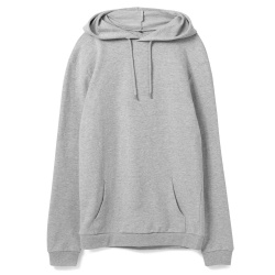 Толстовка с капюшоном унисекс Hoodie, серый меланж, XS–5XL