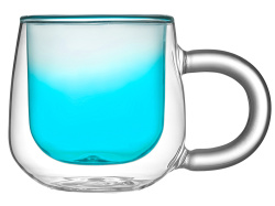 Кружка с двойными стенками и градиентом «Fog», Цвет бирюзовый