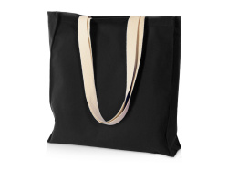 Сумка «Donny» из  хлопка 250г/м2 с донной складкой и парусиновыми ручками, Цвет черный