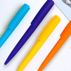 Ручка шариковая Jangle софт-тач / Стильная и надежная ручка с поворотным механизмом