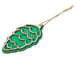 Деревянная подвеска на елку «Cedar», Цвет зелёный