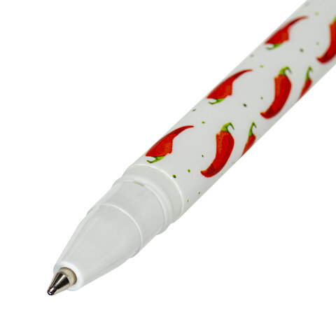 Ручка шариковая BRAUBERG SOFT TOUCH STICK "CHILI PEPPER", СИНЯЯ, мягкое покрытие, узел 0,7 мм, 143708